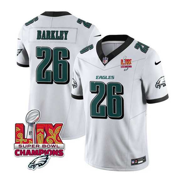 Men & Women & Youth Philadelphia Eagles #26 Saquon Barkley White 2025 Eagles Logo Super Bowl LIX Patch New F.U.S.E. Vapor Untouchable Limited Stitched Jersey Dzhi,We sell and wholesale Men & Women & Youth Philadelphia Eagles #26 Saquon Barkley White 2025 Eagles Logo Super Bowl LIX Patch New F.U.S.E. Vapor Untouchable Limited Stitched Jersey Dzhi on line form chian!
